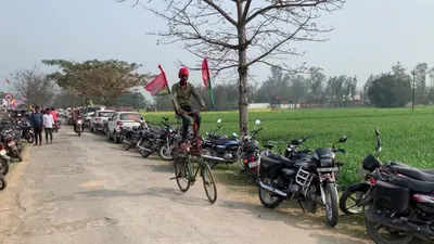 a teenager and his special cycle are sp s star campaigners in chauri chaura