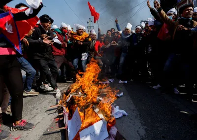 nepal  police fire tear gas  water cannon to disperse protest over us  gift 