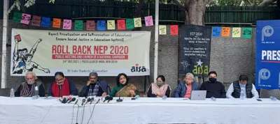 over 150 students  teachers join 50 day nationwide campaign against nep  call for rollback