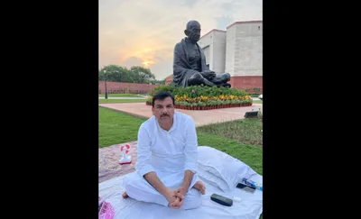 aap announces nationwide protest against sanjay singh’s rajya sabha suspension  manipur turmoil