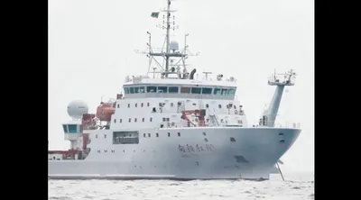 chinese research vessel is again docked at a maldivian port three months after first visit