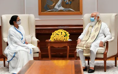 mamata banerjee meets modi  says pm should convene all party meet on pegasus row