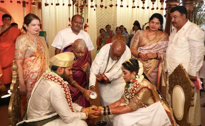 amidst lockdown  deve gowda s grandson s wedding draws several to farmhouse