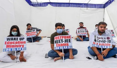 as dates come closer  students continue protests against neet jee during pandemic