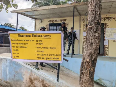 in chhattisgarh s silger  voters of a new polling booth defy maoists  threats to exercise franchise