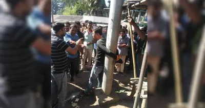 assam  journalist tied to a pole  beaten for reporting on illegal gambling