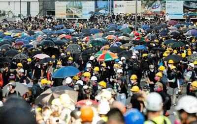 thousands rally in hong kong to commemorate umbrella movement anniversary