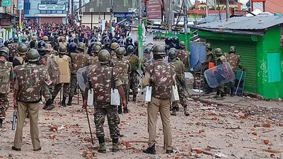 curfew imposed in shillong again after mob pelts stones at security forces