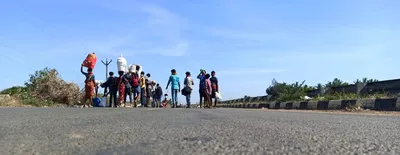  they have given up   desperate workers in tamil nadu attempt the long journey home