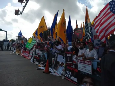 meet the people who protested outside the  howdy  modi   event in houston