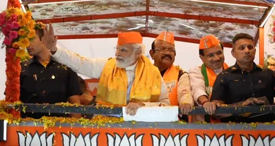 amidst karnataka campaign  pm modi remains silent on manipur and j k