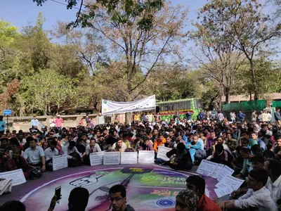 pune  disabled youth injured in lathi charge were kept in custody without first aid