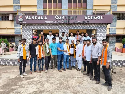 mp convent school principal s directive to deliver speech in english leads to abvp protest  fir