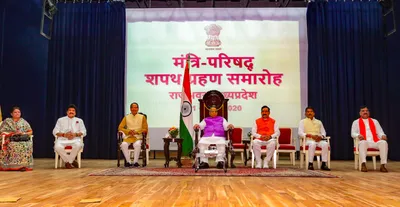 madhya pradesh  a month after he took oath  shivraj singh chouhan forms 5 member cabinet