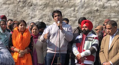 fight for punjab’s moga seat heats up as sonu sood campaigns for sister malvika