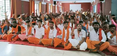 karnataka  outrage as bajrang dal allegedly conducts weapons training at educational institute