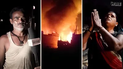 watch   kirti nagar  after lockdown trauma for delhi s poorest  fire destroys 200 homes