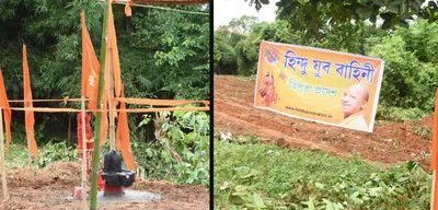 agartala suburb sees tension after hindutva group  builds  makeshift temple at graveyard