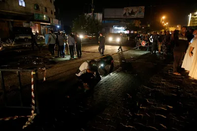 explosions at gaza police checkpoints kill three