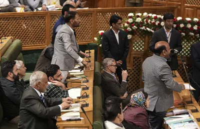 uproar in j k assembly as nc accuses bjp of  vote chori  in rajya sabha polls