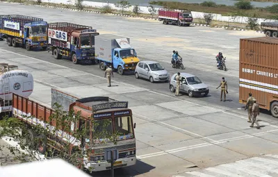 supply chain woes  covid 19 lockdown leaves truckers stranded across india