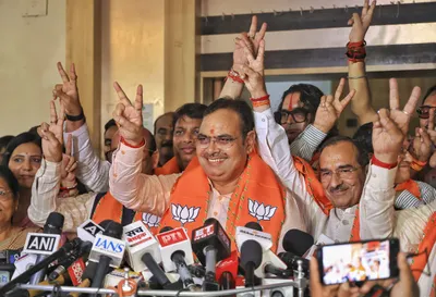 alarm bells for bjp after rajasthan civic elections  as it polls only 0 94  more votes than congress