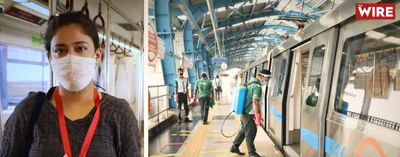 watch   delhi metro reopens  scarce travellers  strict protocols and cashless transactions