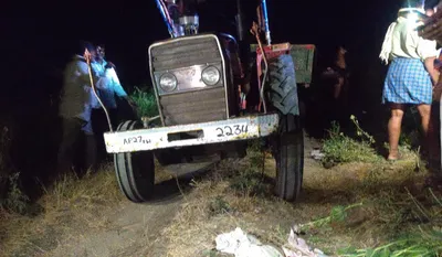 andhra pradesh  13 dead as live wire falls on tractor carrying 30 farm workers