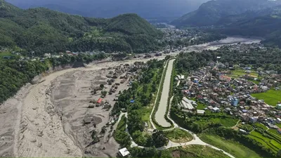 newly formed lake on china nepal border overflows  nepal on high alert
