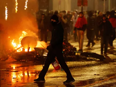 riots in brussels after belgium s loss to morocco in football world cup match
