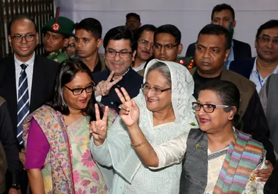 sheikh hasina wins third term in bangladesh  opposition alleges election rigging