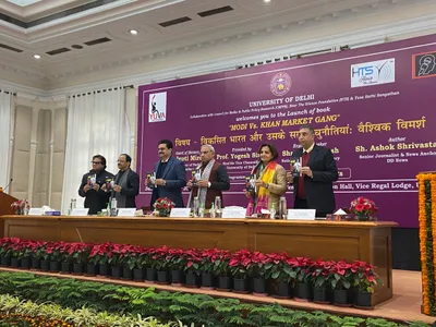 ‘modi vs khan market gang’ book promotes patriotism  du vc says at uni event