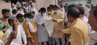 after farmer dies at pro farm laws rally  family  bjp blame protesting unions   lie  say latter