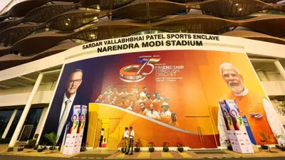 watching cricket – now a vehicle for the political elite – at the narendra modi stadium