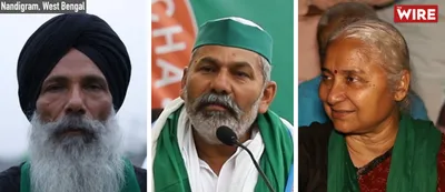 watch   protesting farmers campaign in bengal  urge people to  defeat bjp 