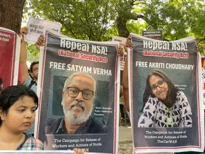  illegally incarcerated   activists demand immediate release of those held after noida workers  protests