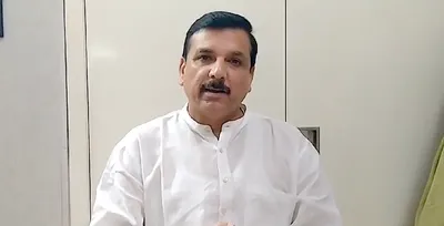 ‘pre planned script  completely illegal’  aap after mp sanjay singh’s arrest