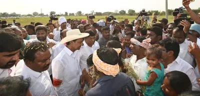 kcr  a leader harangued by circumstance  visits farmers