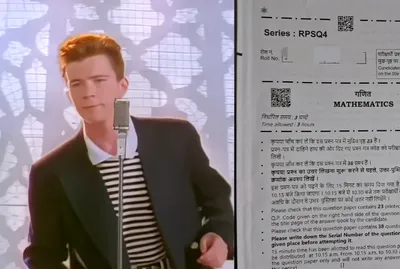 rickrolled  cbse s class 12 mathematics paper sends to students to prank video