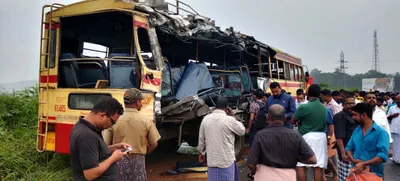 kerala  five students among nine killed as tourist vehicle rams ksrtc bus in palakkad