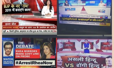 masculine aggression visible in 85  of talk shows on indian tv news  report