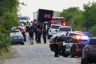 texas  46 found dead in truck along us mexico border  human smuggling angle suspected