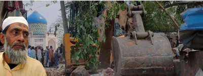 watch  bulldozer in delhi again   pwd demolishes mazar citing illegal construction