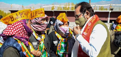 the bjp is using union ministers to campaign in ladakh – a region with only 89 000 voters