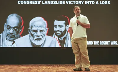 a  brazilian model   a up bjp sarpanch  thousands of blurred voters  rahul gandhi drops  h bomb  on haryana vote chori