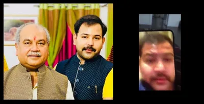 the saga of bjp s narendra singh tomar  his son devendra and three viral videos