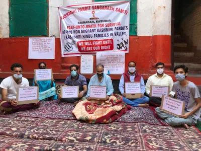 why kashmiri pandits in srinagar are on an indefinite hunger strike