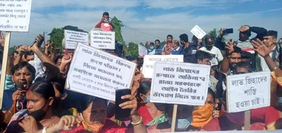 hindu outfit in tripura blocks highway demanding law against  love jihad 