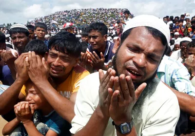rohingya refugees demand justice at myanmar world court case