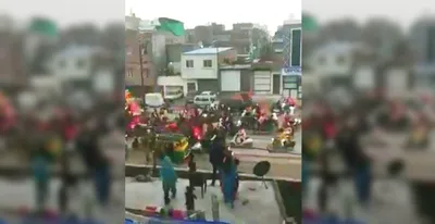 mp   inflammatory slogans  weapons  at ram temple collection rallies lead to communal clashes